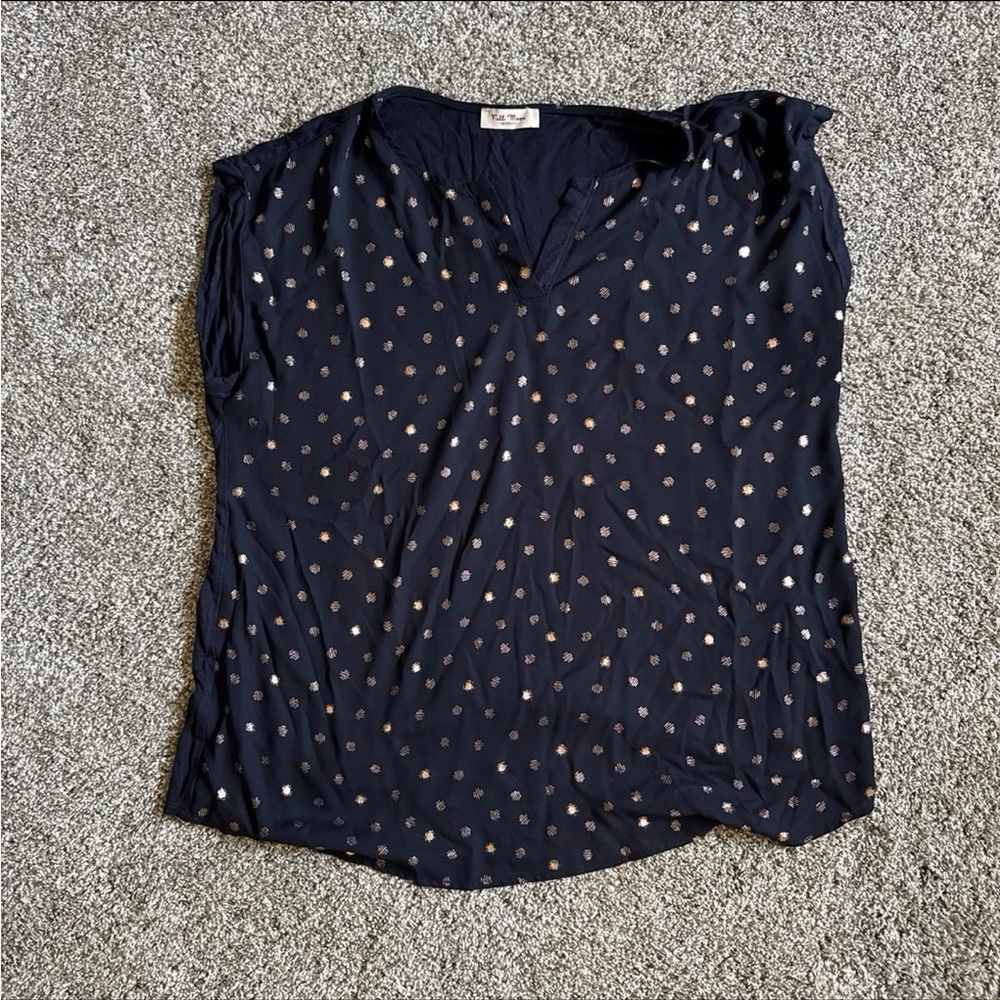 Black and Bronze Maternity Top
